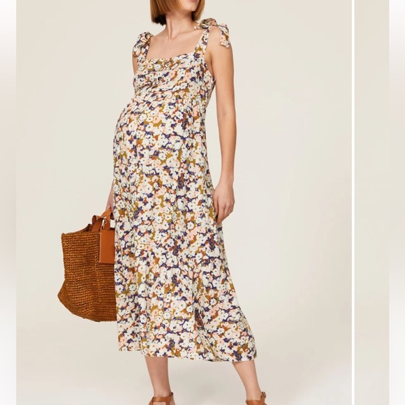 NOM Maternity Ana Floral Maxi Dress - Picture 1 of 9